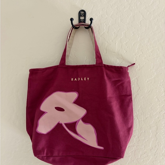 RADLEY LONDON Burgundy and Pink Tote Bag - Picture 2 of 9